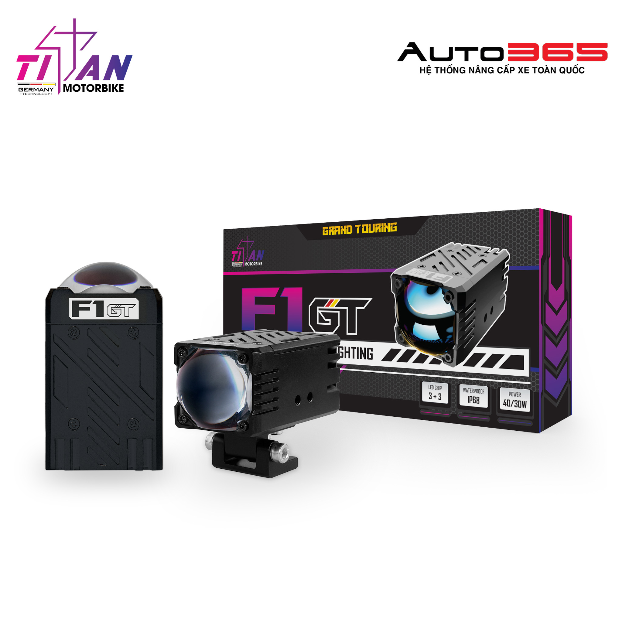 ĐÈN TRỢ SÁNG TITAN MOTO F1 GT